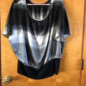 Elegant Black and Gray Women's Top